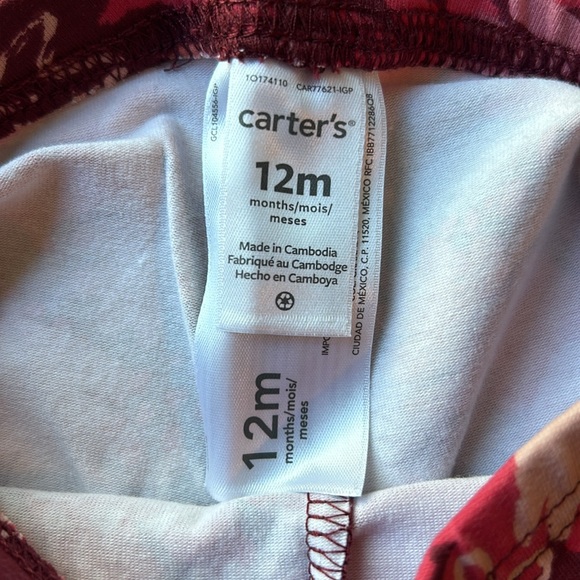 NEW Carters Fall Leaves Pattern Baby Leggings 12 Months - Picture 8 of 10